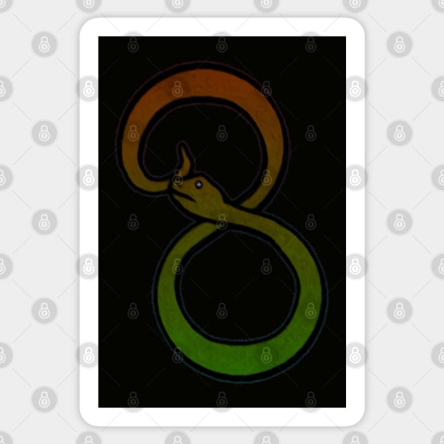 Infinity Snake Sticker by Patchwork Bird